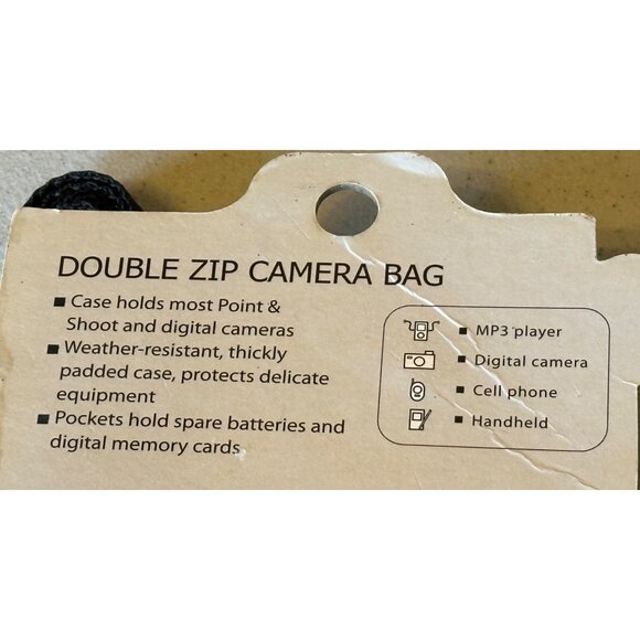 Denali Brand Black Double Zip Camera/Cell Phone Shoulder Bag (SEE FEATURES) - Picture 5 of 12
